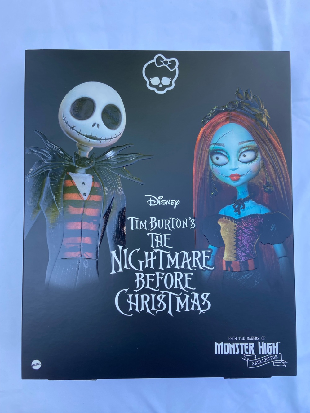Mattel Nightmare Before Christmas Sally & Jack Artwork Box - Blue, Red, Black